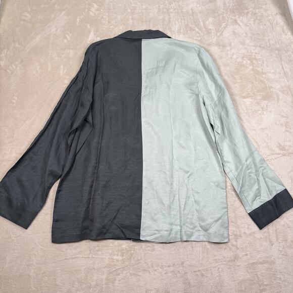 The Bright Side By Rocky Barnes Linen Blend Pajama Shirt Unisex Size Large - Picture 6 of 9